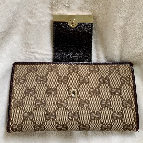 👑✅PRICE FIRM✅ AUTHENTIC Gucci Web Long Wallet - Picture 11 of 17